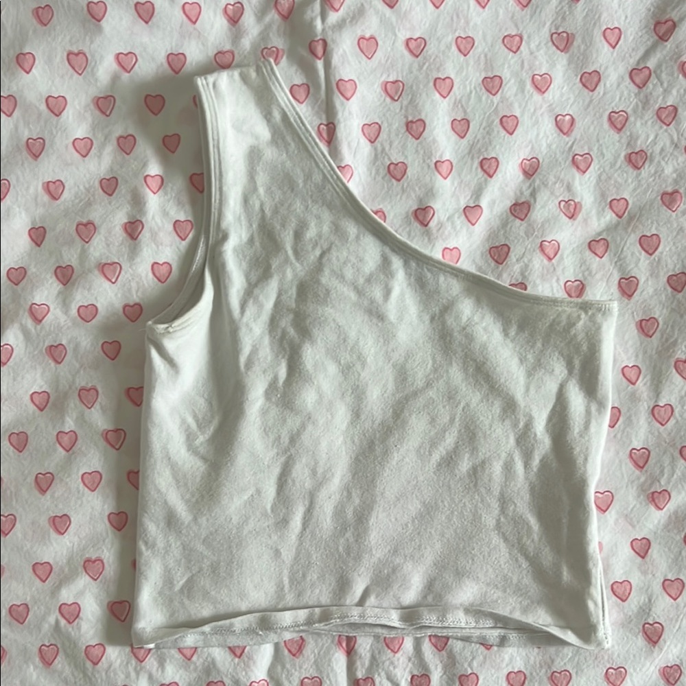 Brandy Melville Pink Heart Patterned Top